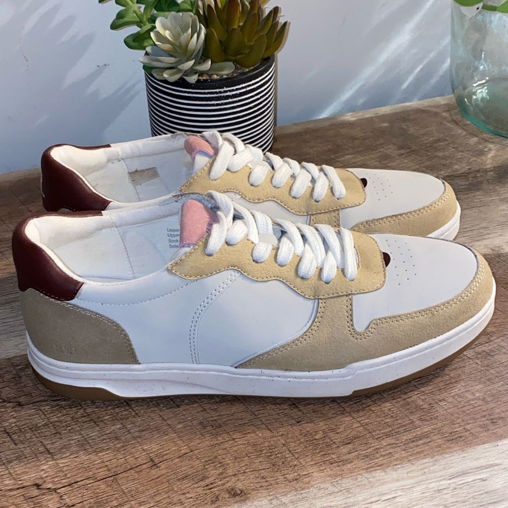 NWOB!Madewell Court Low Tops Cream & White Sneakers Men’s Size 9 Women’s 10.5